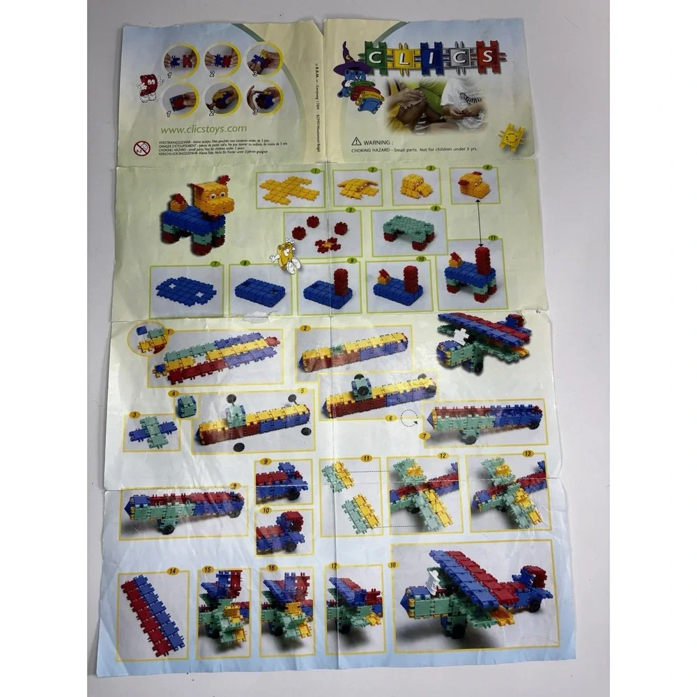 Clics Toys Clics Building Blocks‎ Bucket +300 Pieces Kids Stem Building Blocks